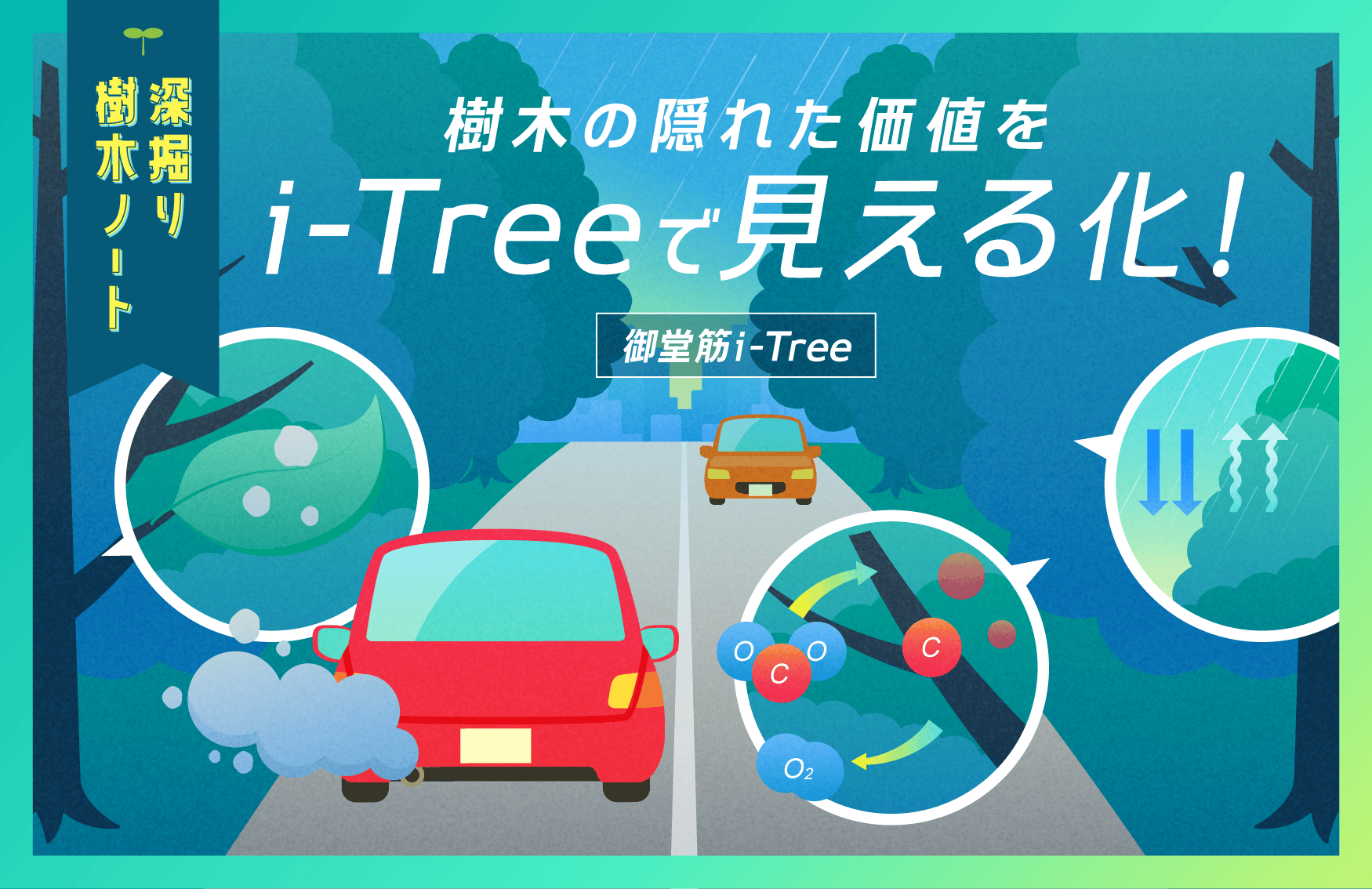 【深掘り樹木ノート】樹木の隠れた価値をi-Treeで見える化!(御堂筋i-Tree)